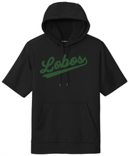 Load image into Gallery viewer, Lobos Script Short Sleeve Hoodie
