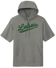 Load image into Gallery viewer, Lobos Script Short Sleeve Hoodie

