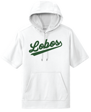 Load image into Gallery viewer, Lobos Script Short Sleeve Hoodie
