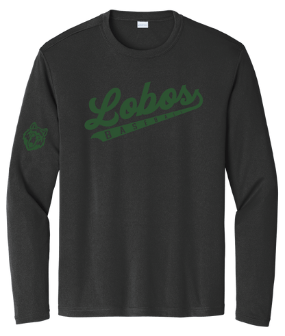 Lobos Script Moisture-Wicking Long Sleeve Tee