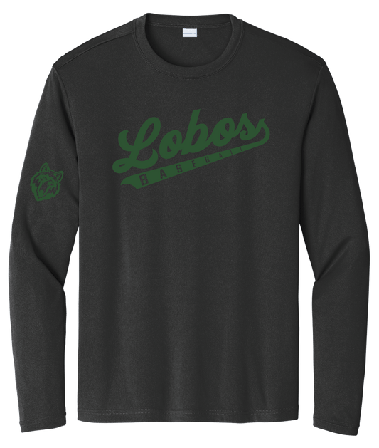 Lobos Script Moisture-Wicking Long Sleeve Tee