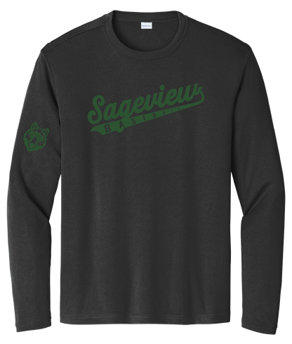 Sageview Script Moisture-Wicking Long Sleeve Tee