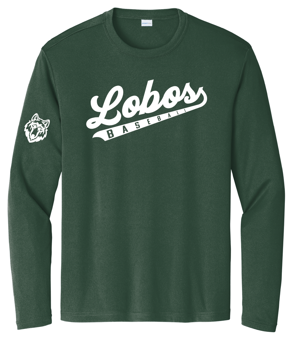 Lobos Script Moisture-Wicking Long Sleeve Tee