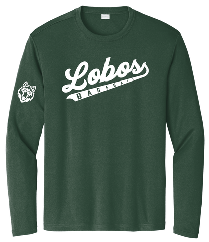 Lobos Script Moisture-Wicking Long Sleeve Tee