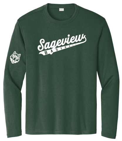 Sageview Script Moisture-Wicking Long Sleeve Tee