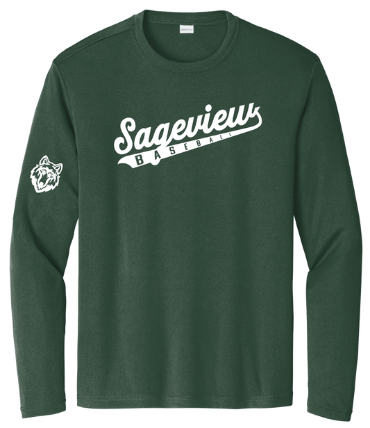 Sageview Script Moisture-Wicking Long Sleeve Tee