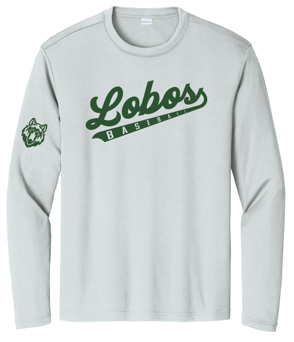 Lobos Script Moisture-Wicking Long Sleeve Tee