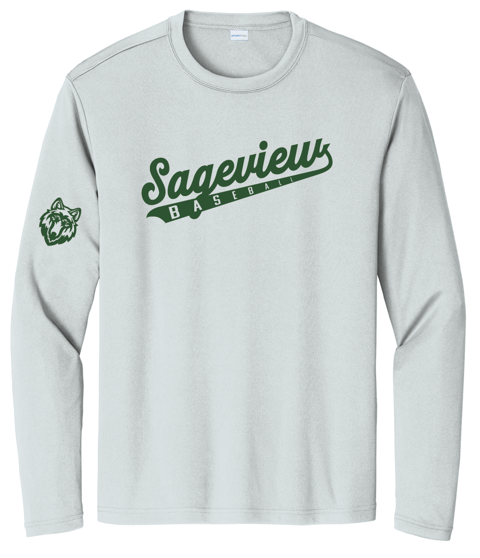 Sageview Script Moisture-Wicking Long Sleeve Tee