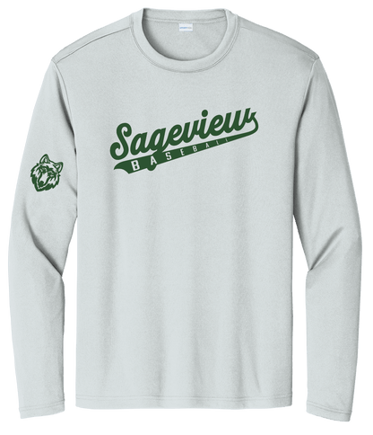Sageview Script Moisture-Wicking Long Sleeve Tee