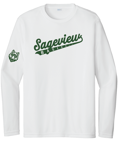 Sageview Script Moisture-Wicking Long Sleeve Tee