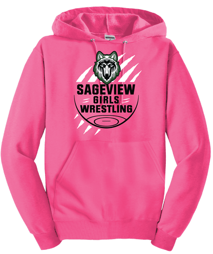 Sageview Girl's Wrestling Team Logo Hoodie