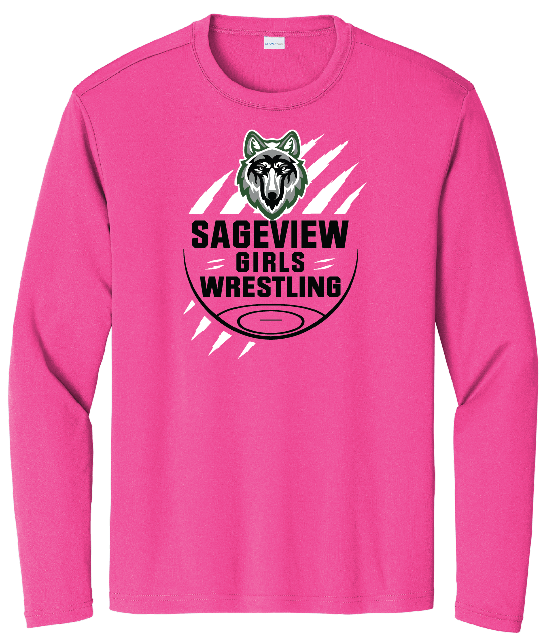 Sageview Girl's Wrestling Team Logo Long Sleeve