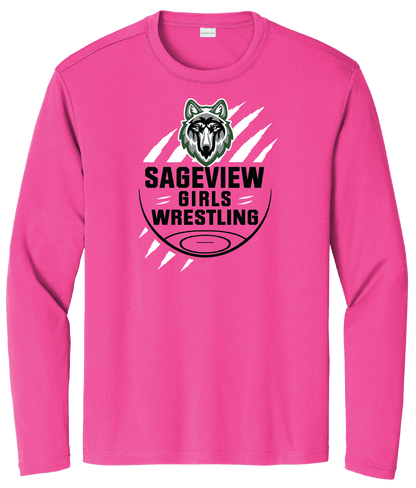 Sageview Girl's Wrestling Team Logo Long Sleeve