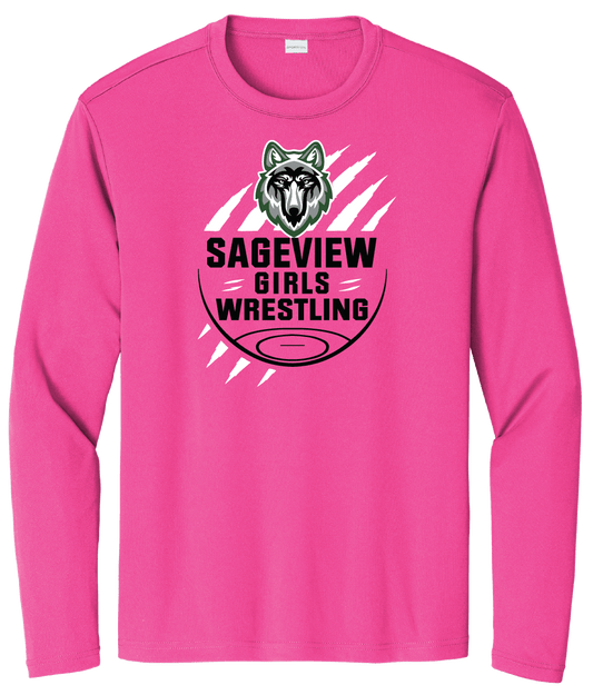 Sageview Girl's Wrestling Team Logo Long Sleeve