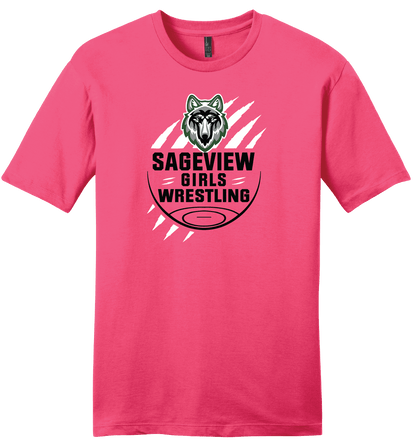 Sageview Girl's Wrestling Team Logo Tee
