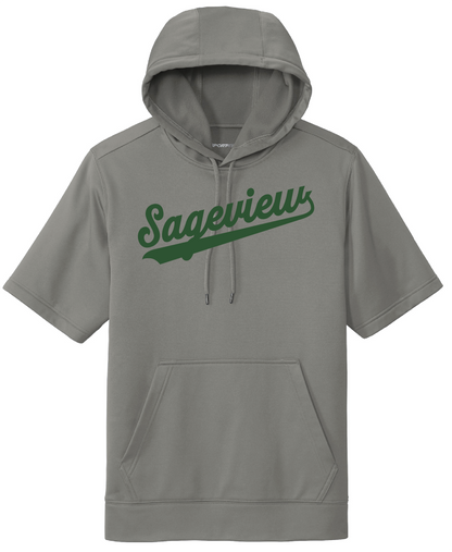 Sageview Script Short Sleeve Hoodie