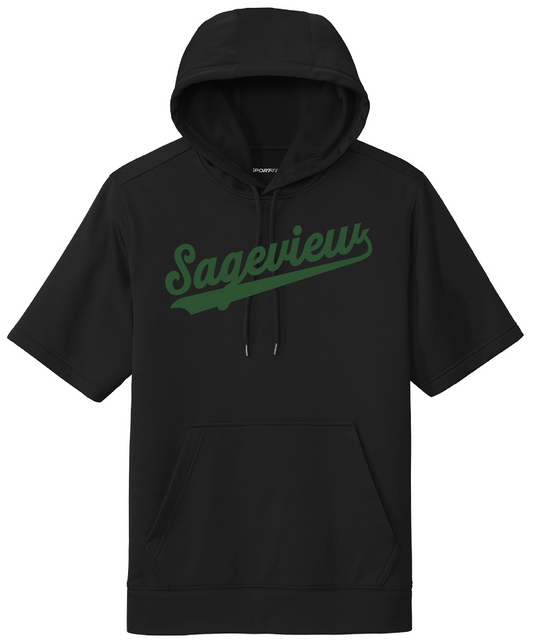 Sageview Script Short Sleeve Hoodie