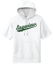 Load image into Gallery viewer, Sageview Script Short Sleeve Hoodie
