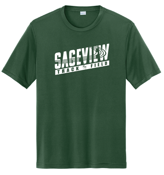 Sageview Track & Field Moisture-Wicking Short Sleeve Tee