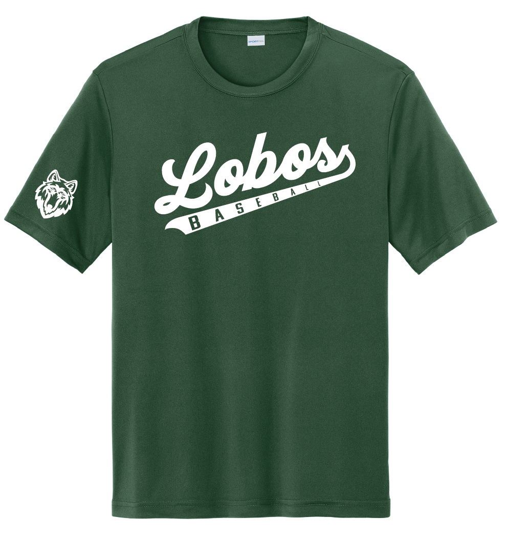 Lobos Script Moisture-Wicking Short Sleeve Tee
