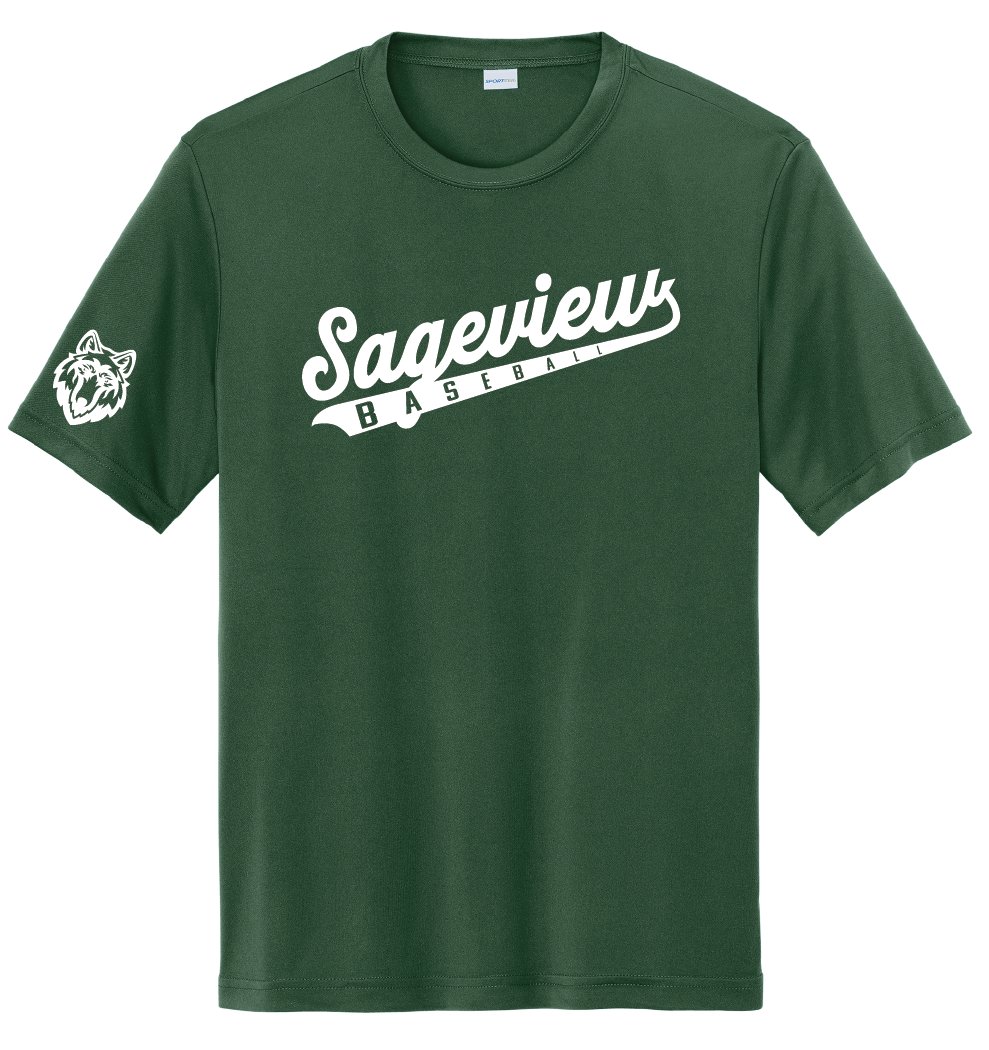 Sageview Script Moisture-Wicking Short Sleeve Tee