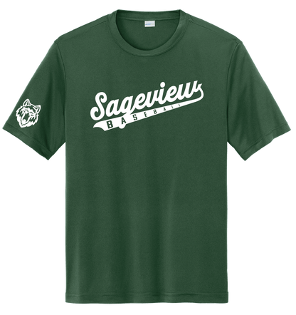 Sageview Script Moisture-Wicking Short Sleeve Tee