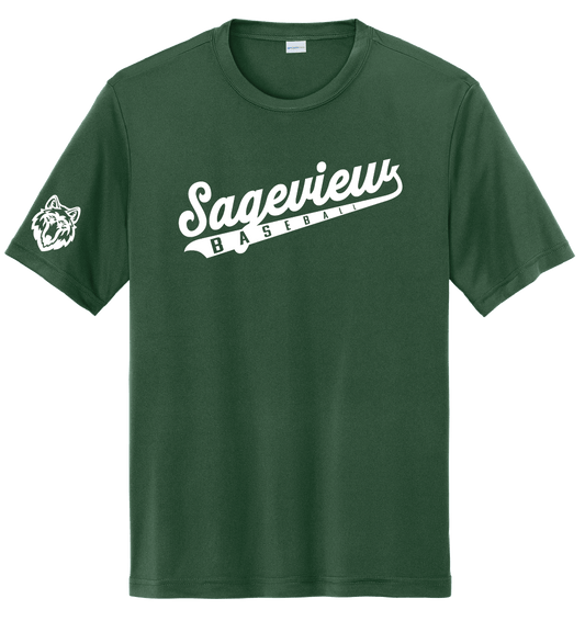 Sageview Script Moisture-Wicking Short Sleeve Tee