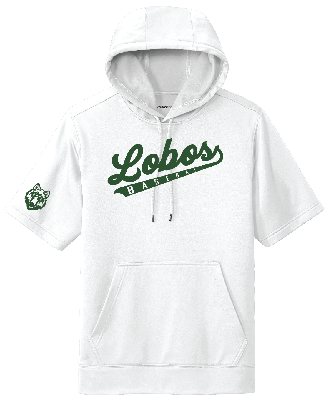 Lobos Script Fleece Short Sleeve Hooded Pullover