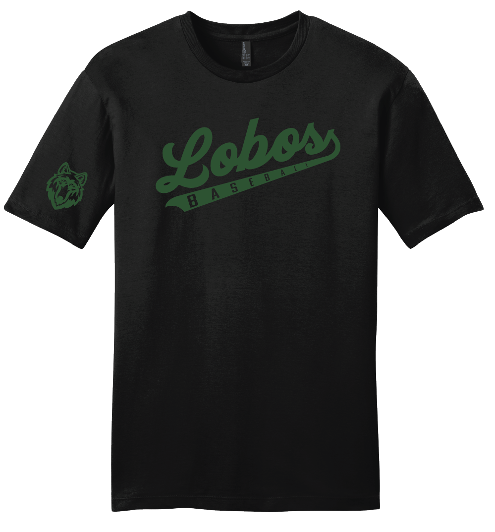 Lobos Script Baseball T-Shirt