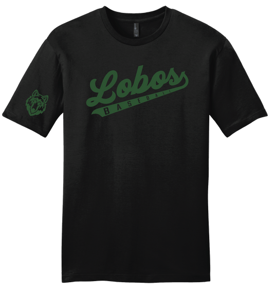 Lobos Script Baseball T-Shirt