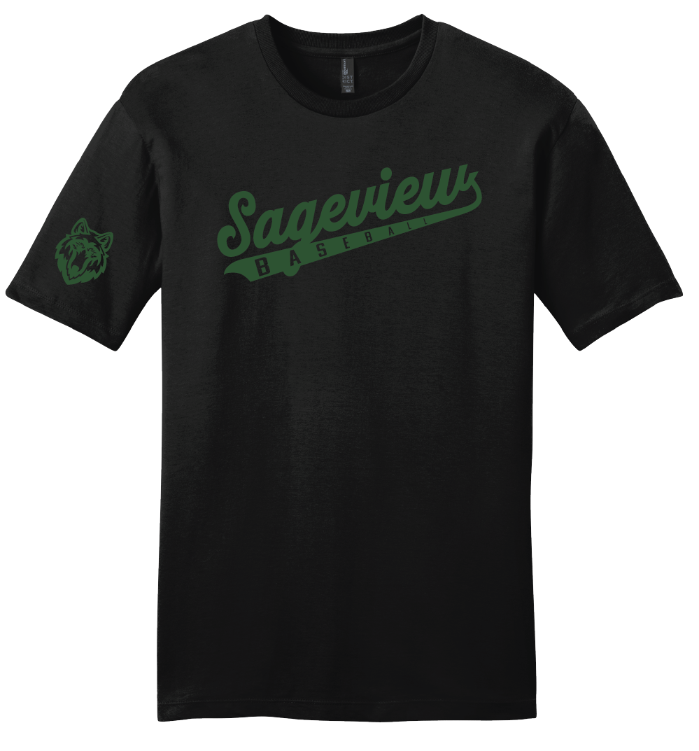 Sageview Script Baseball T-Shirt
