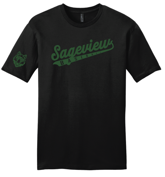 Sageview Script Baseball T-Shirt