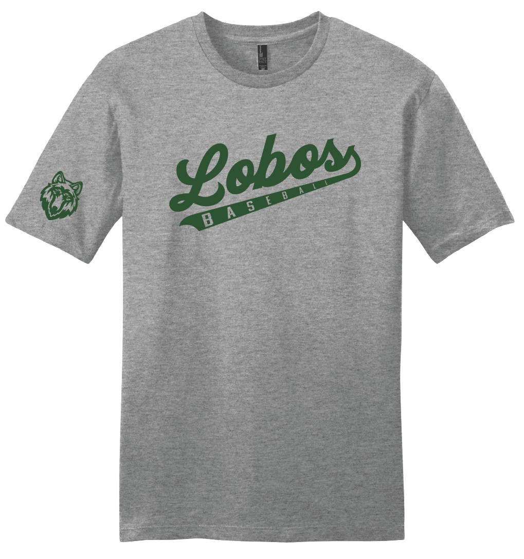 Lobos Script Baseball T-Shirt