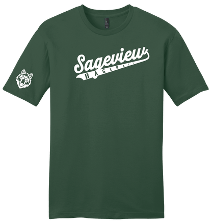 Sageview Script Baseball T-Shirt