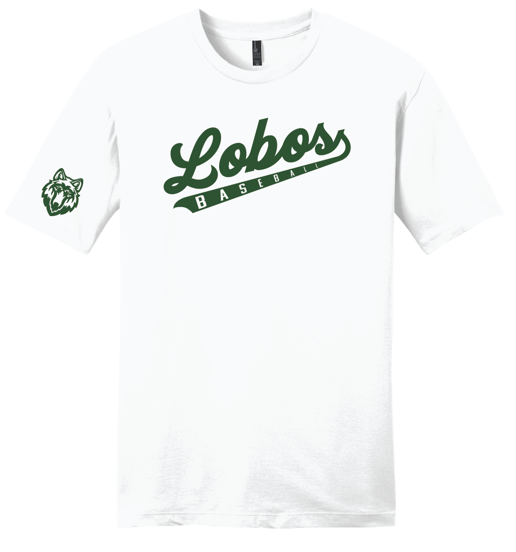 Lobos Script Baseball T-Shirt