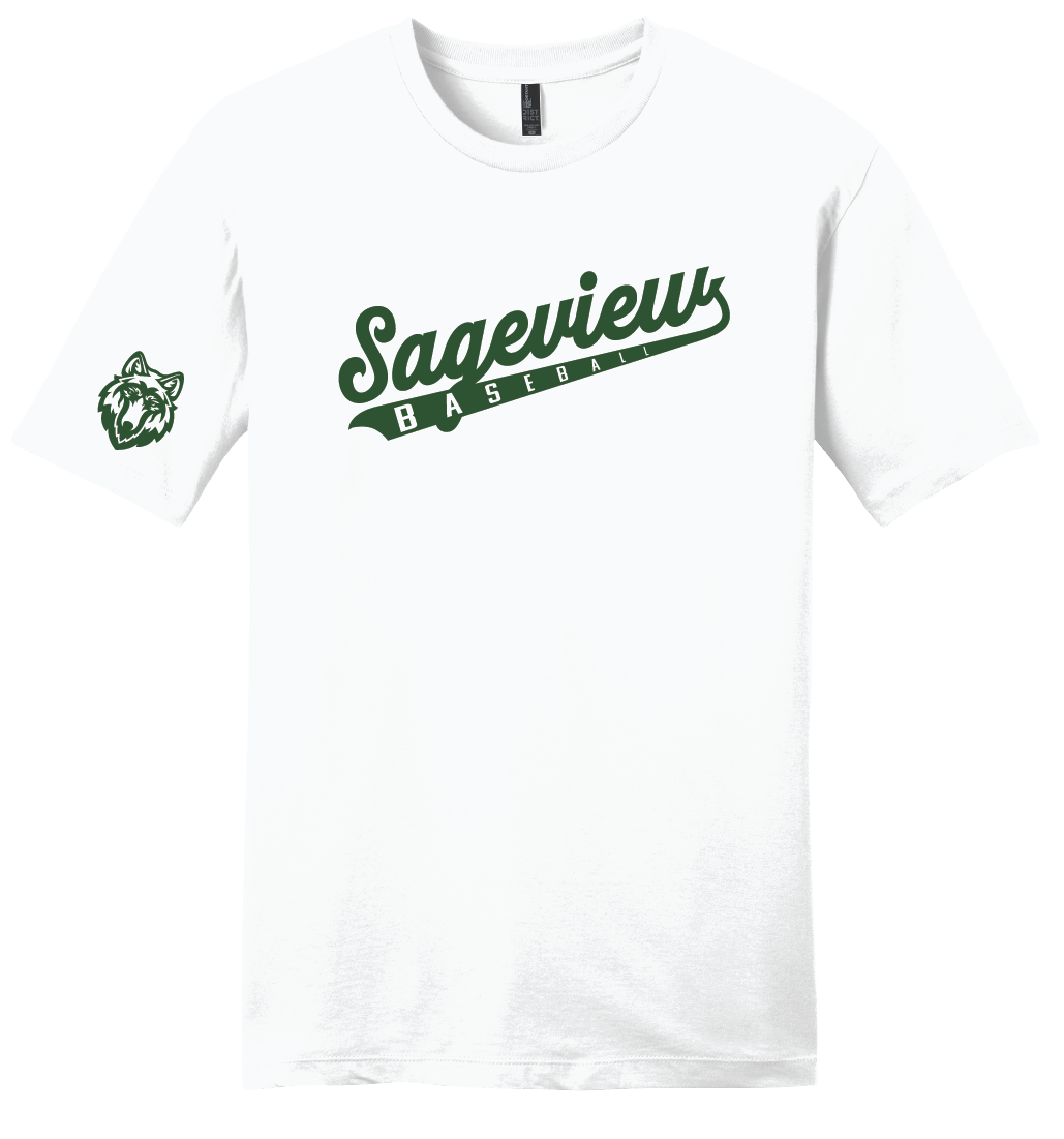 Sageview Script Baseball T-Shirt