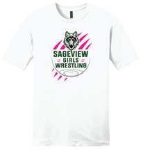 Load image into Gallery viewer, Sageview Girl's Wrestling Team Logo Tee Pink Edition
